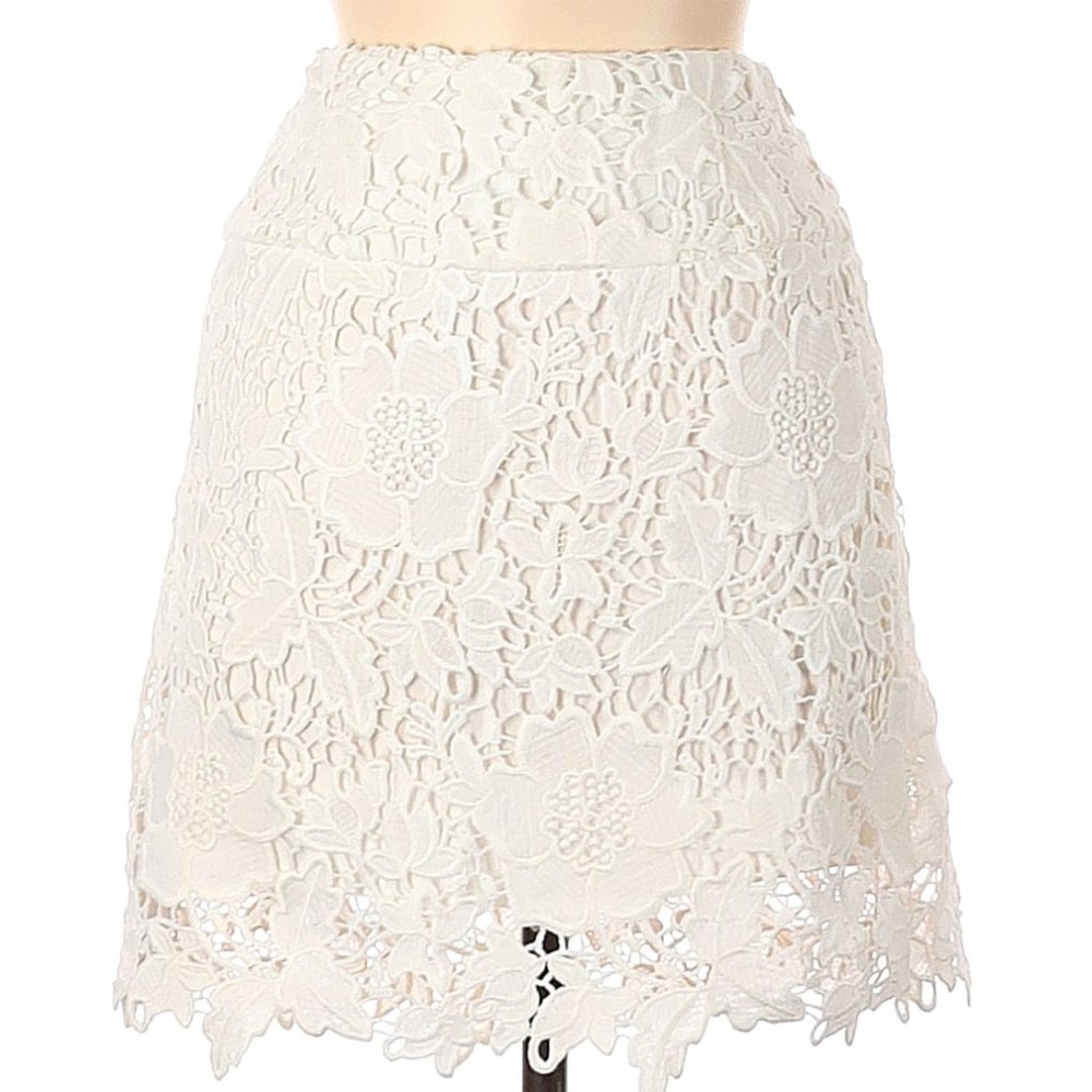 Stunning Summer Skirt -  Gianni Bini Cutout ivory floral Size M